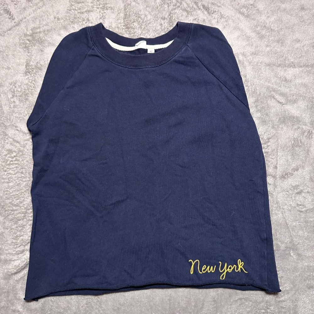 Navy Blue Gap Crewneck "New York" Top